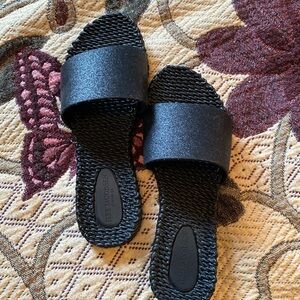72. Ilse Jacobsen Slide Sandals Size 10 EUR 40 Black